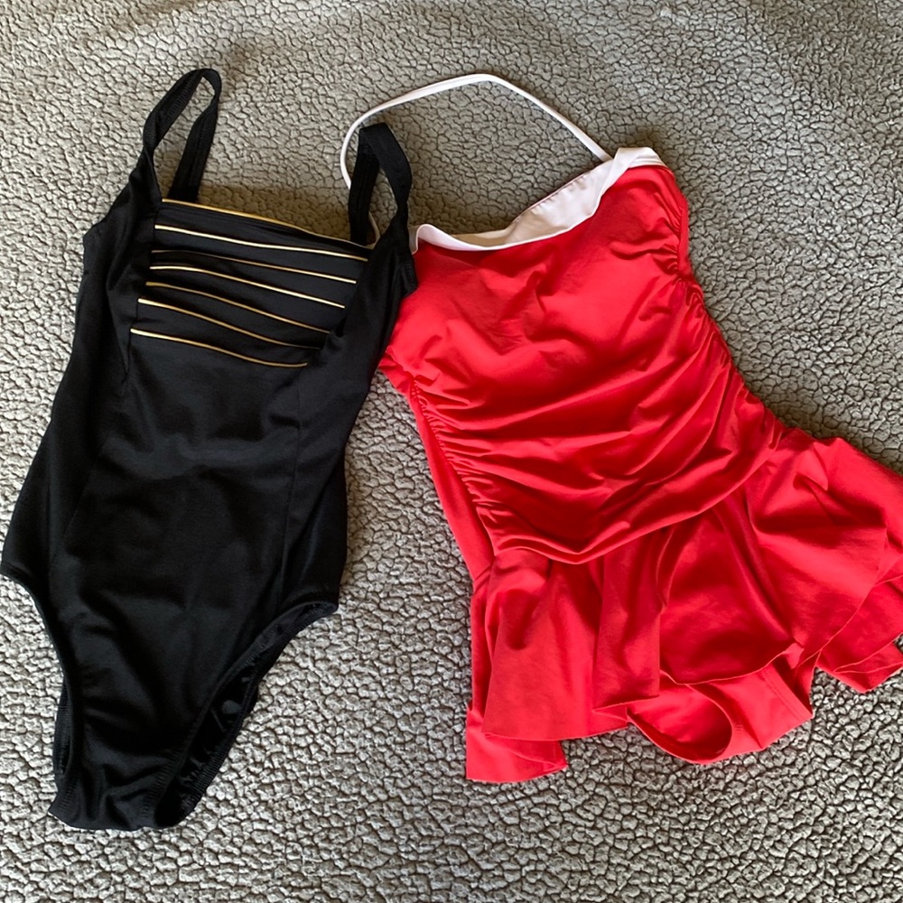 Two Size 8 Swimsuits; Chaps & robby len